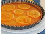 Tarte à l'orange, crème d'amande et oranges confites