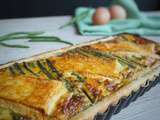 Tarte aux haricots verts et au brie
Encore une tarte ! Oui, mais