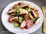 Salade au poulet et croûtons