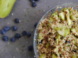 Salades de quinoa/boulgour aux courgettes et myrtilles