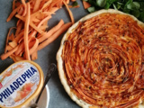 Tarte spirale à la carotte et cheddar