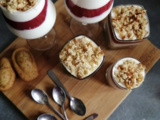 Trifles fromage blanc, framboise et rhubarbe