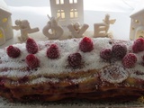 Bûche à la noix de coco et aux framboises