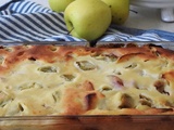 Clafoutis aux pomme et à la rhubarbe