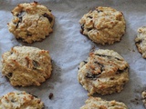 Cookies à la banane, noix de coco et chocolat à la farine de patate douce