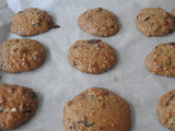 Cookies aux cranberries, au chocolat et aux flocons d'avoine