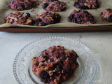 Cookies aux mûres , à la noix de coco et au chocolat blanc sans gluten ni lactose