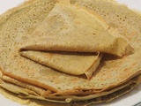 Crêpes sans gluten à la farine de lentille noire