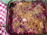 Crumble aux fruits rouges, aux pommes et à la farine de noix de coco sans gluten et sans lactose