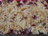 Crumble aux fruits rouges, pommes et cranberries sans gluten et sans lactose