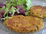 Galettes végétales à la patate douce, courgette et farine de souchet