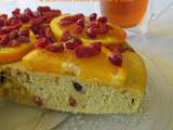 Gâteau à l'orange, cranberries et super fruits sans gluten, sans lactose et sans sucre ajouté