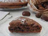 Gateau aux marrons et aux 2 pépites de chocolat blanc et au lait sans produit laitier