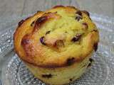 Muffins aux bananes, amandes et pépites de chocolat