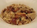 Risotto aux champignons: coulemelles, pieds de mouton et cèpes