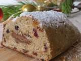 Stollen ou brioche de Noël sans gluten et sans lactose