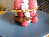 Millefeuille croquant aux framboises