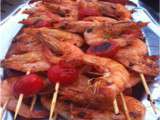 Brochettes de crevettes tandoori à la plancha