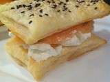 Millefeuilles de saumon à la chantilly citronnée