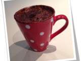 Mug cake coeur coulant au chocolat