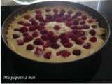 Tarte chocolat blanc framboises