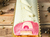 Bûche framboise vanille