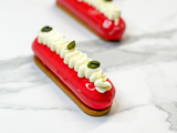 Entremets framboise pistache