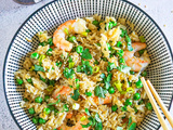 Riz sauté aux crevettes