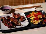 Brochettes de canard aux pruneaux