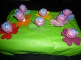 Sucettes en forme de fleurs