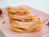 Éclairs Fraise Pistache Sans Gluten Sans Lactose