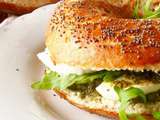 Bagels sans gluten pesto-mozzarella