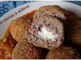 Boulettes de boeuf panées fourrées à la vache qui rit