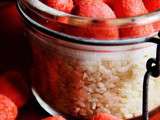 Comme un riz au lait fraises Tagada dans son bocal