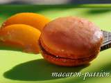 Macaron à la compotée d’abricot et chocolat noir