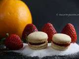 Macaron fraise orange