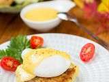 Colcannon cake, oeuf poché et sauce hollandaise - une recette irlandaise pour Halloween