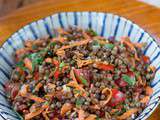 Salade de lentilles - tomates cerise et carottes