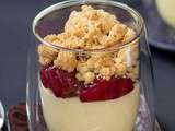 Verrine Vanille - Cerise et crumble amande