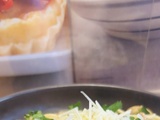 Pâtes crémeuses au bacon et champignons