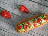 Eclairs fraise-pistache de Christophe Adam