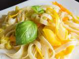 Fettuccine aux carottes et aux courgettes