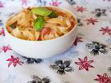 Linguines aux tomates et basilic