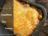 Gratin de coquillettes au thon et tomates