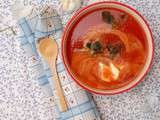 Semaine avec Monsieur Basilic. Mercredi : Soupe tomate, ail et basilic