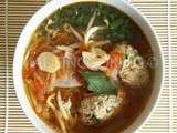 Bùn riêu, Soupe au crabe vietnamienne