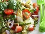 Salade de conchiglie et surimi