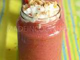 Smoothie aux framboises et bananes