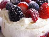 Pavlova aux fruits rouges