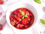 Salade Tomate Fraise et Basilic